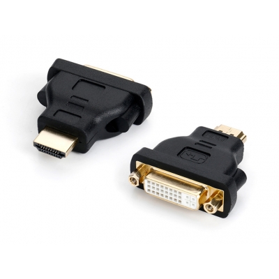 HDMI 公头对DVI 24+0母转接头，铁壳镀金，锁4.8镀金螺丝