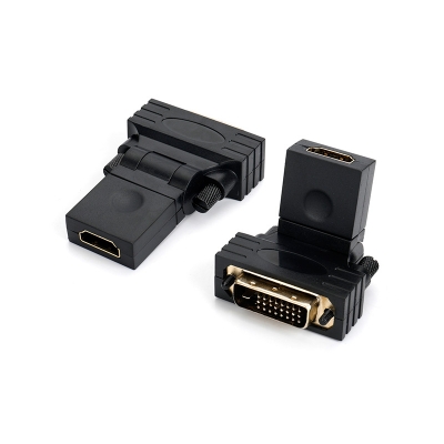 HDMI to DVI 24+1 male adapter, gold-plated iron shell