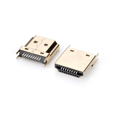 HDMI male, gold-plated iron shell