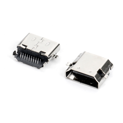 HDMI 19PIN AF 反向90度DIP型,LCP黑色,半金雾锡1U排距1.2mm沉板(CH=0.5mm)